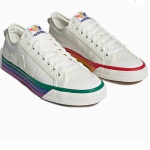 Adidas Sneakers with Rainbow Stripes